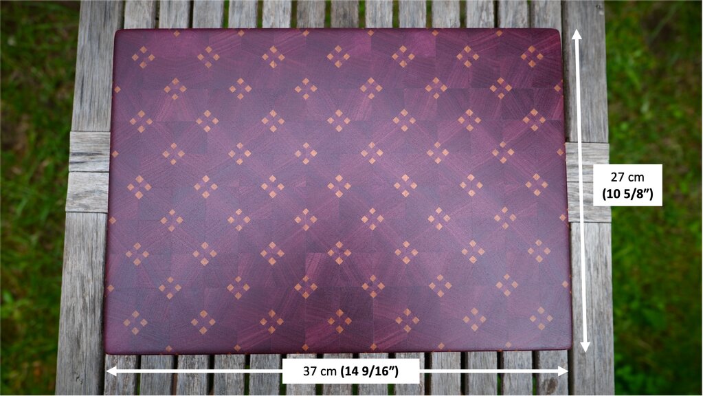 Bauanleitung Stirnholz-Schneidebrett – Quad Diamond Nr. 72