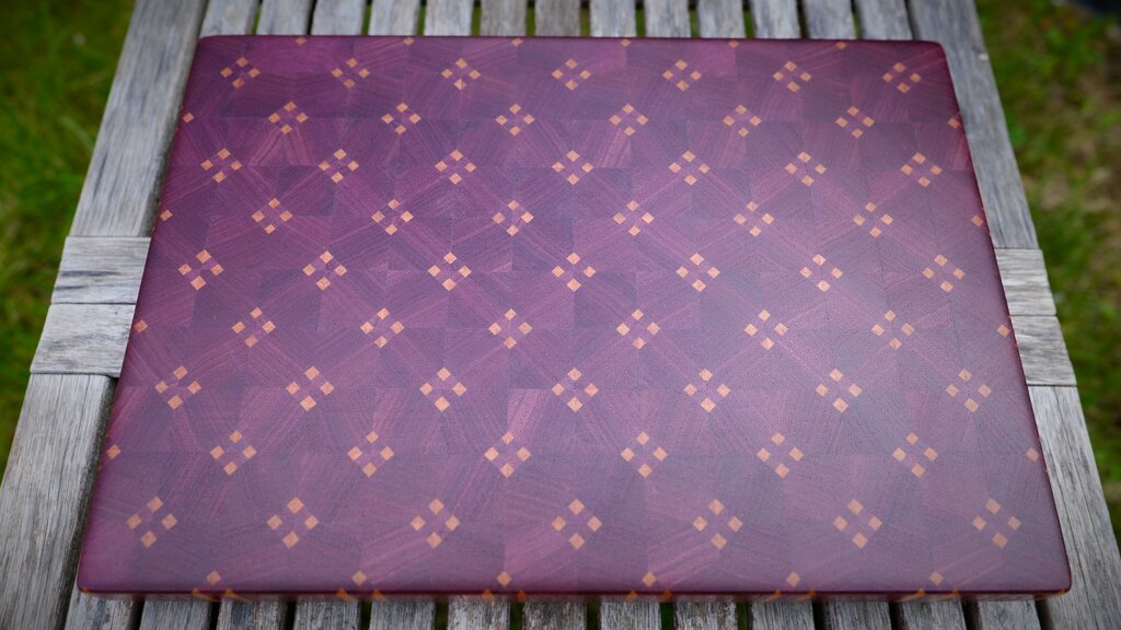 Exklusives Stirnholz-Schneidebrett – Quad Diamond
